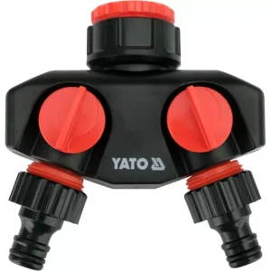 YATO Locsoló tömlő elosztó csapos csatlakozó, 2 kimenettel 3/4"-1" (YT-89100) Gyors kiszállítás