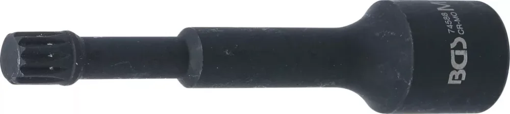 Akció BGS technic Speciális, levegős dugókulcs | 115 mm hosszú | 12,5 mm (1/2") | belső bordázattal (XZN) M12 | VAG (74588)