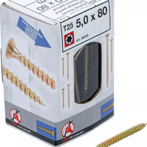 Exkluzív ajánlat BGS DIY Univerzális csavarok | T-profil (Torx) T25 | 5,0 x 80 mm | 50 db (88009)