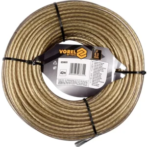 Gyors kiszállítás VOREL Acél árubiztosító ponyva kötél 42 méter, 6 mm (85005)