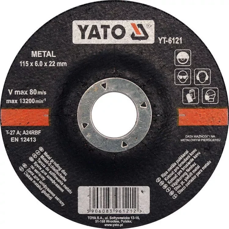 Yato tisztítókorong fémre 115 x 6,0 x 22,2 mm Biztonságos vásárlás