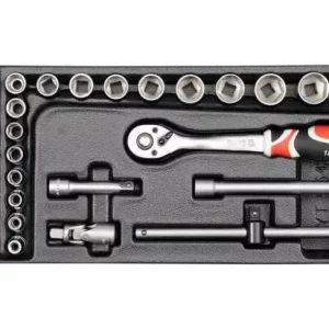 Yato dugókulcs készlet 22 részes 3/8" 6-22 mm CrV (fiókbetét) Újdonság