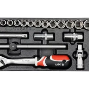 Végkiárusítás Yato dugókulcs készlet 24 részes 1/2" 10-32 mm CrV (fiókbetét)