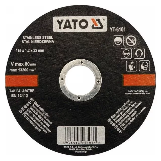 Yato vágókorong fémre 115 x 1,2 x 22 mm inox Olcsóbb