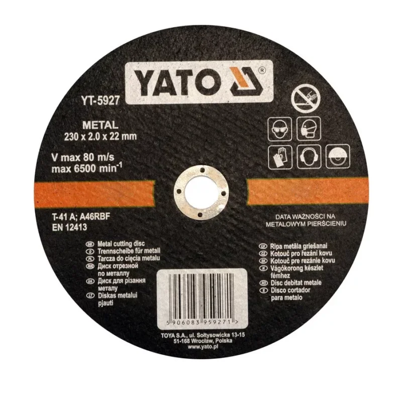 Yato vágókorong fémre 230 x 2,0 x 22 mm Kiárusítás