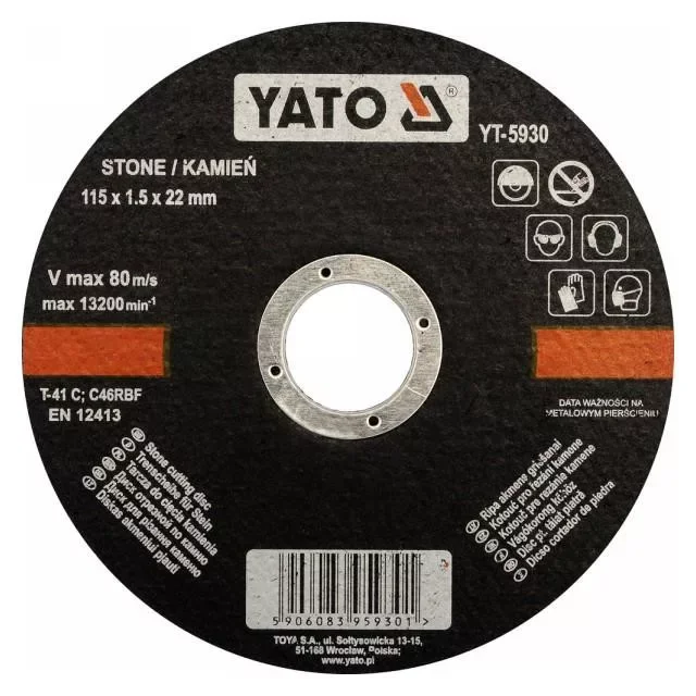 Yato vágókorong kőre 115 x 1,5 x 22 mm Ne maradj le