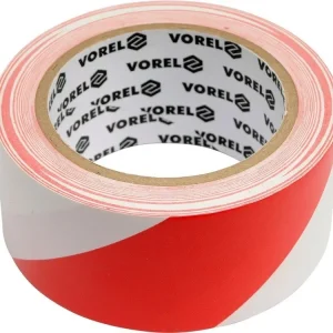Biztonságos fizetés Vorel jelzőszalag öntapadós piros/fehér 48 mm x 33 m
