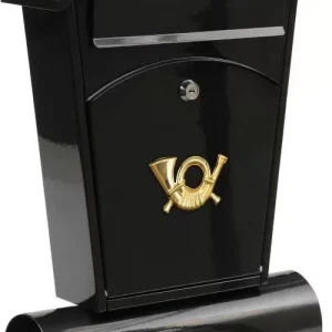 Vorel postaláda fekete 480x280x80 mm Kedvezményes ár