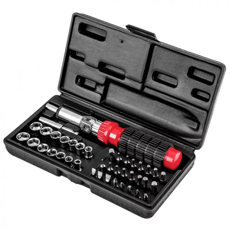 Alacsony ár Top Tools csavarhúzó készlet 41 részes, racsnis
