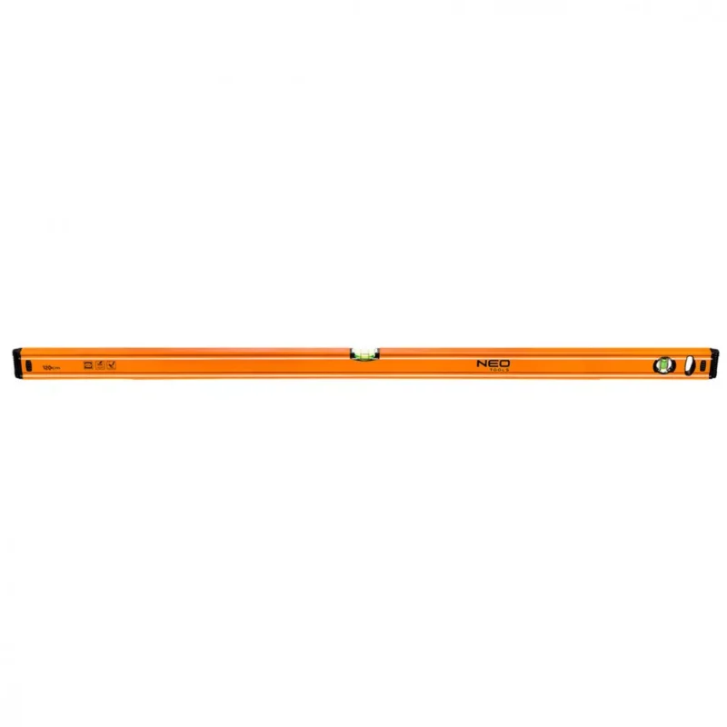 Árengedmény Neo vízmérték 120 cm, 2 libella