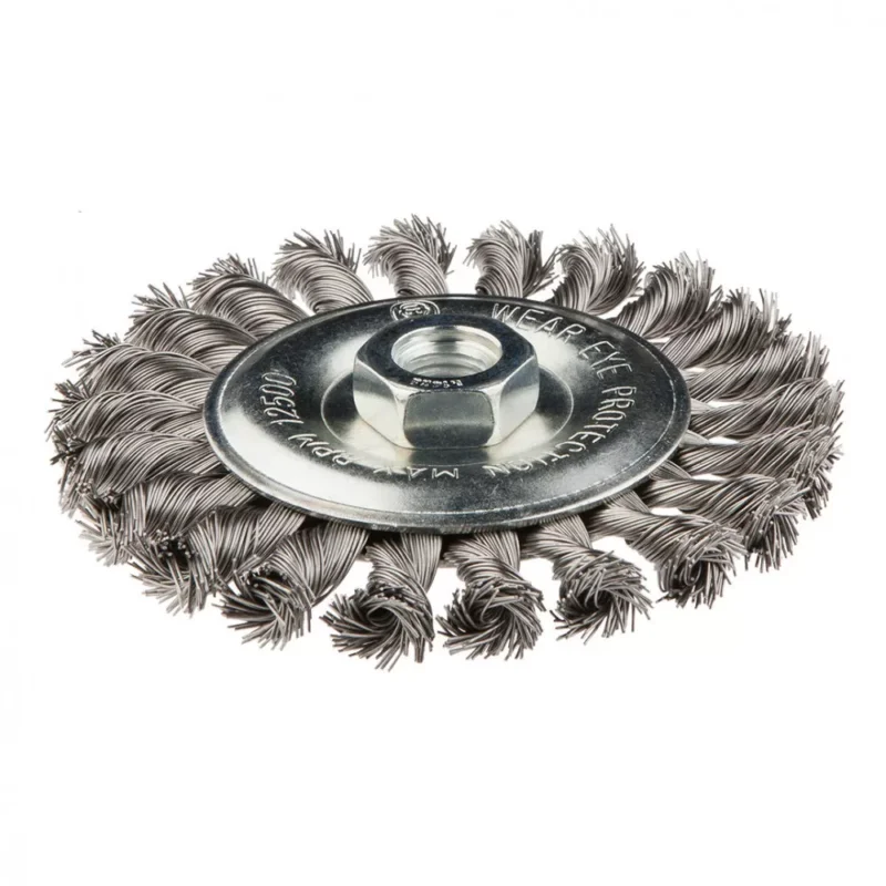 Graphite drótkorong tányér egyenes,sodrott 125 mm inox M14 Árcsökkenés