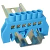 Akció Szigetelt földelősín (N/PE), kék 230/400V, 63A, 6×9mm, 6P, IP20 NPE-B6-6