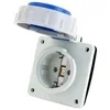 Akció Ipari csatlakozó DAFB-162 3P 16A 250V IP67 beépíthető dugalj egyenes TICS-105S67 Tracon