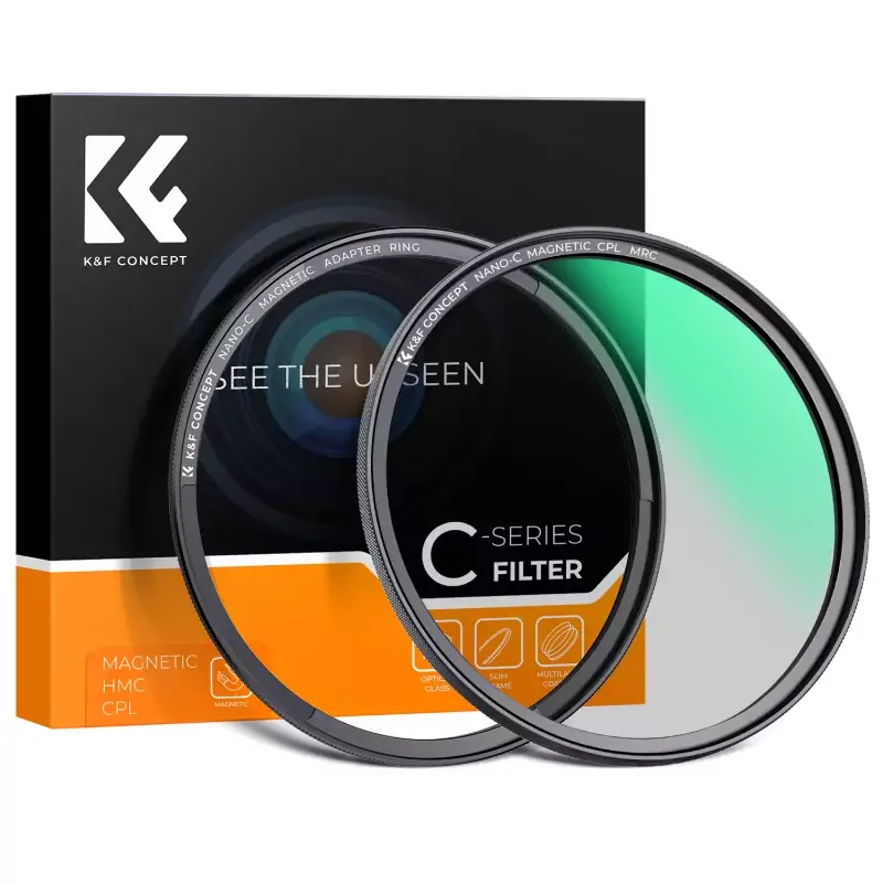 Alacsony ár K&F Concept C Series CPL mágneses cirkuláris polár szűrő, mágneses adapterrel, 72 mm (KF-01-2665)