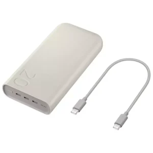 Outlet Samsung vésztöltő 3 Type-C aljzat (20000mAh, 45W, PD gyorstöltő, LED jelzés) BÉZS
