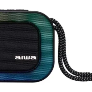 Biztonságos fizetés Aiwa BST-130TN Bluetooth hangszóró RGB világítással, titán-fekete (15405)