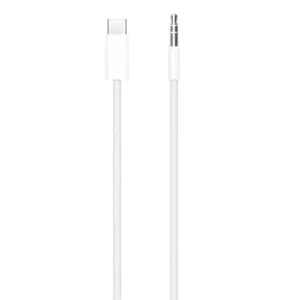 Szezonális akció Apple audió kábel (3.5mm jack - Type-C, 120cm, AUX, cipőfűző) FEHÉR