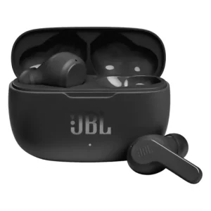 Szuper ajánlat JBL WAVE 200 bluetooth fülhallgató SZTEREO (v5.0, TWS, cseppálló, mélyhang kiemelés + töltőtok) FEKE