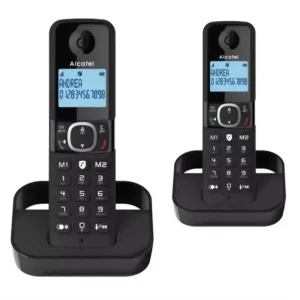 Alcatel F860 DUO telefon készülék (vezeték nélküli, 1 bázis, 2 kézibeszélő, kijelző, DECT) FEKETEF86 Árcsökkenés