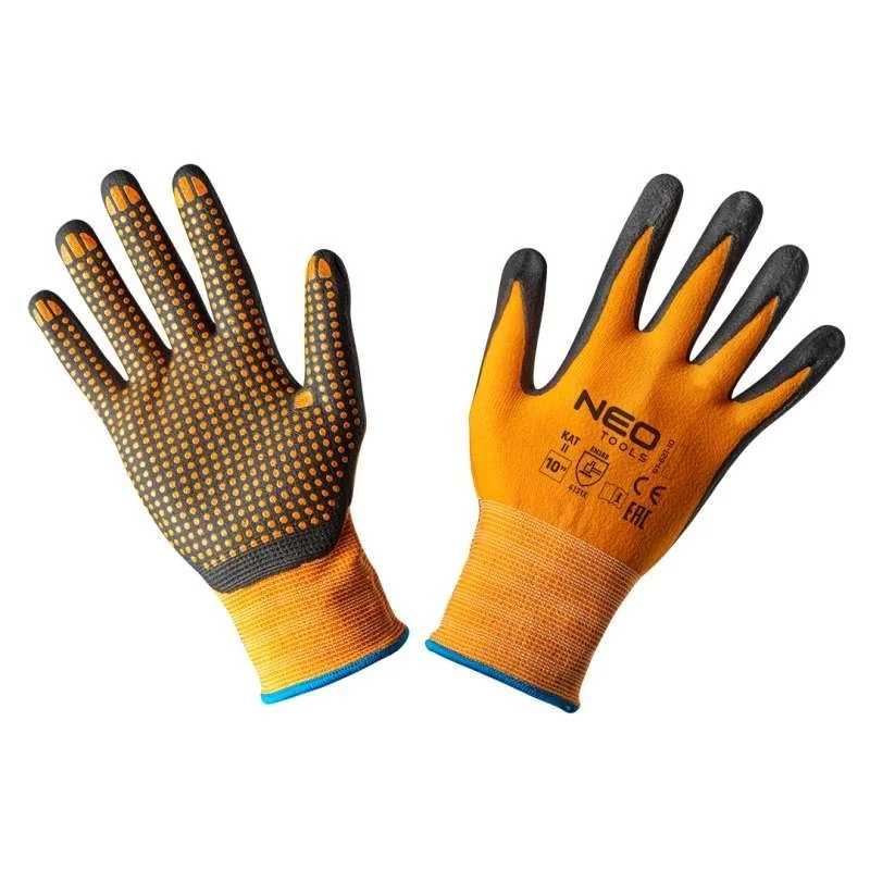 Alacsony ár Kesztyu NEO TOOLS 4131x 10" nitril pöttyös nylon alapanyag 97-621-10