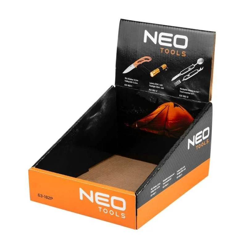 Exkluzív ajánlat Papírdisplay kés zseblámpa stb termékekhez NEO TOOLS 63-182P
