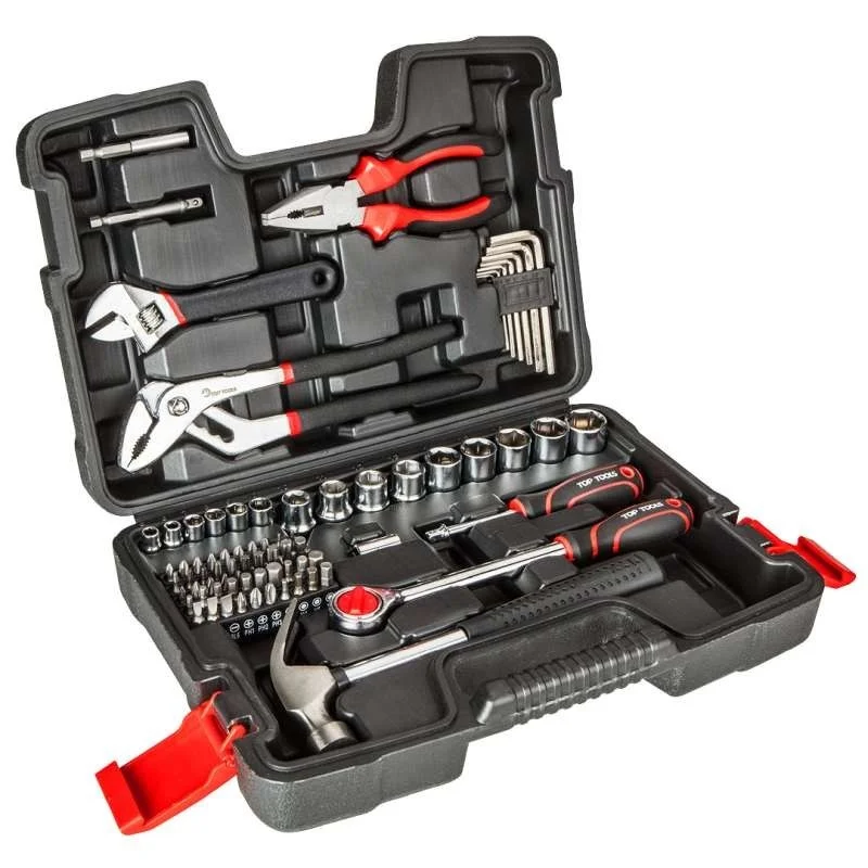 Alacsony ár Szerszám készlet TOP TOOLS 81 részes 1/4"-1/2" 38D510