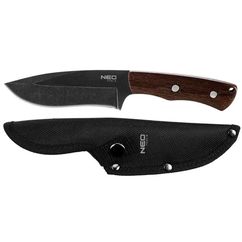 Akció Túlélo kés NEO TOOLS 23cm/12cm rozsdamentes fa nyél 63-111