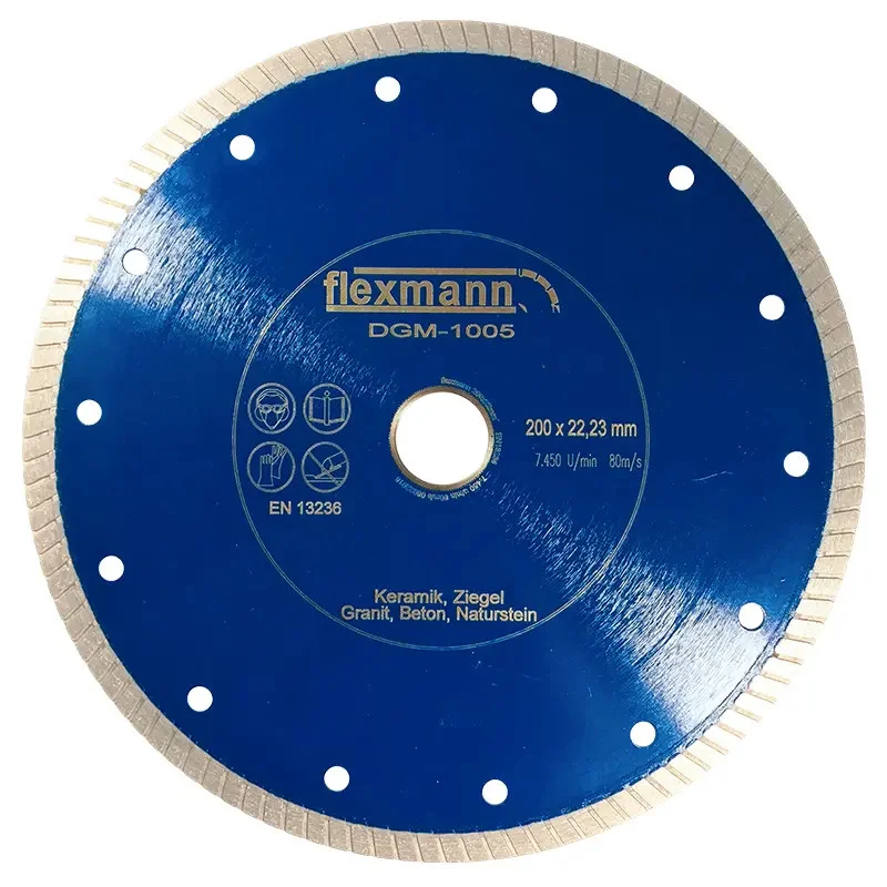 Akciós ár Flexmann For Cut gyémánttárcsa DGM 125x1,2x8x22,2mm turbo, kék, gránit, márvány, DGM-1002