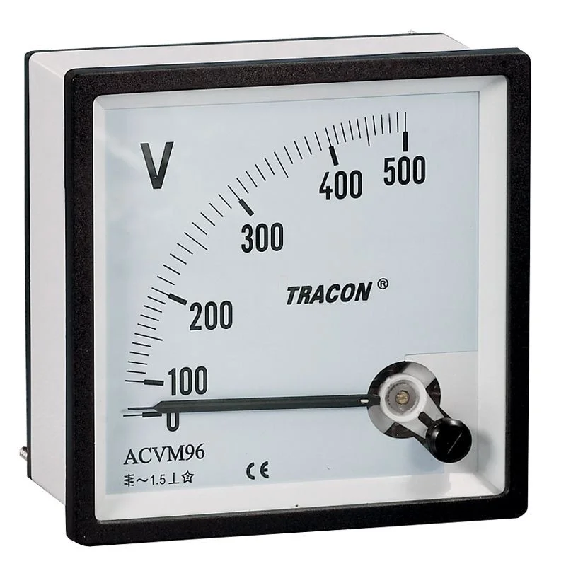 AC Voltmérő 48x48mm, 600V ACVM48-600 Tracon Kiárusítás