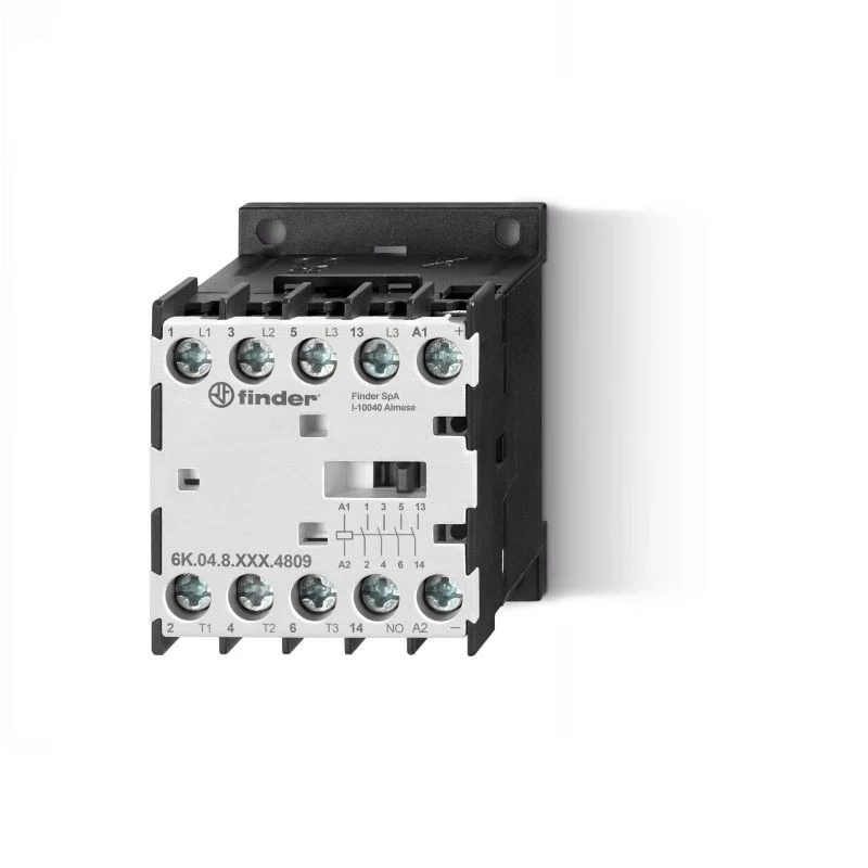 Vedd meg online Finder 6K.04.9.024.4312 miniatűr ipari mágneskapcsoló, 4 NO, 12 A / 5,5 kW (400 V AC-3), tekercs: 24 V DC, EN 60947 / IEC 947