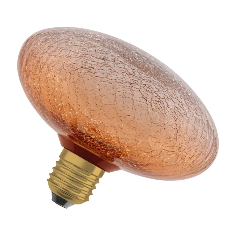 Végkiárusítás Osram Decor E27 LED design fényforrás, melegfehér fényű, 300 lm, 3,5 W, színezett-roppantott üveg, narancssárga