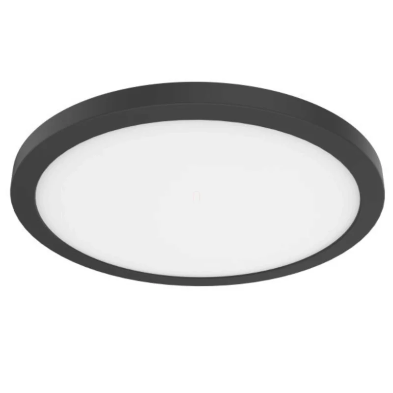 Utolsó esély Szabályozható LED panel fekete, kerek, süllyesztett/falon kívüli, 18W, 1880lm, 3000/4000/6500K, IP20, DEL1818 Delux